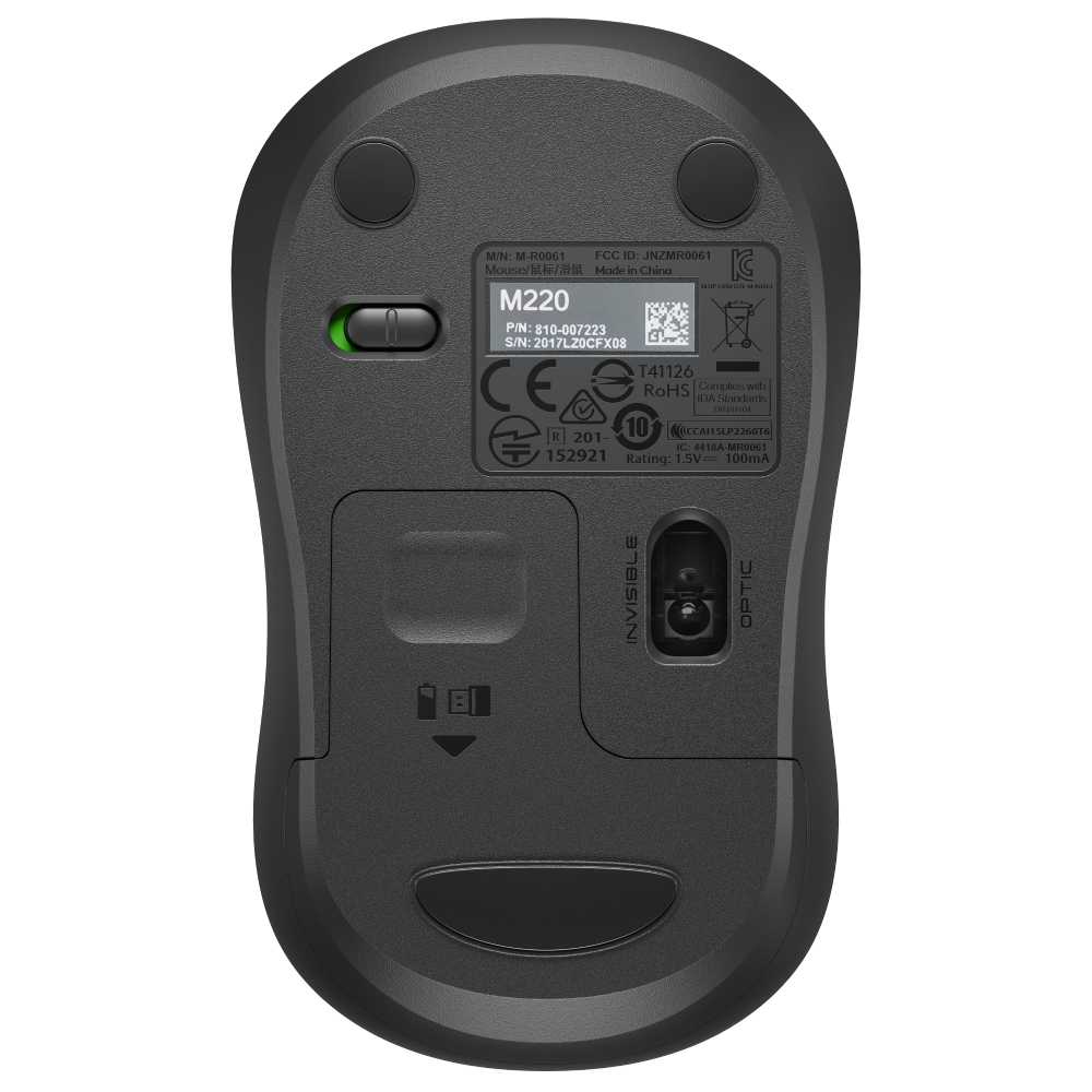 עכבר אלחוטי Logitech M240 Silent Bluetooth - צבע גרפיט