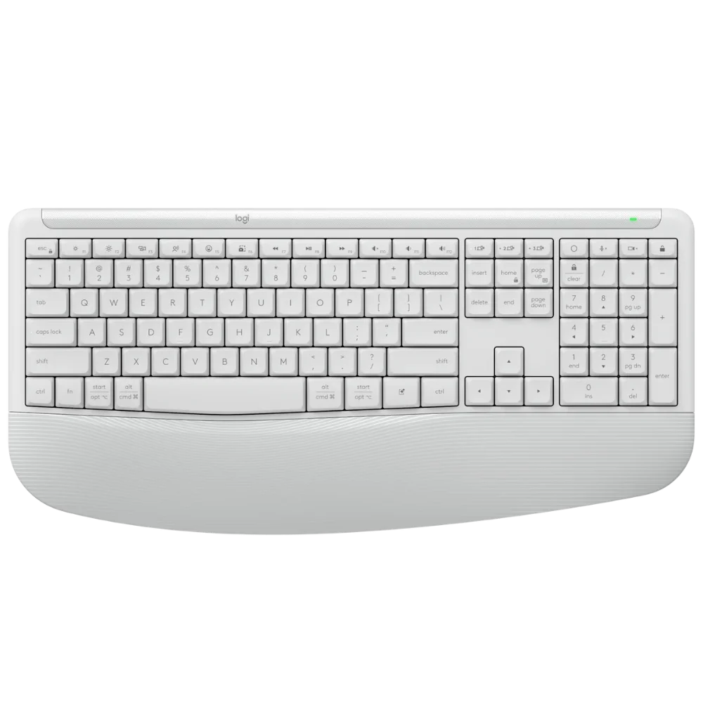 מקלדת ועכבר אלחוטיים דגם Signature Comfort Plus MK880 בצבע לבן מבית Logitech