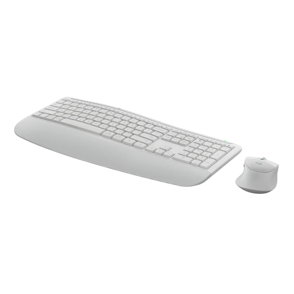 מקלדת ועכבר אלחוטיים דגם Signature Comfort Plus MK880 בצבע לבן מבית Logitech