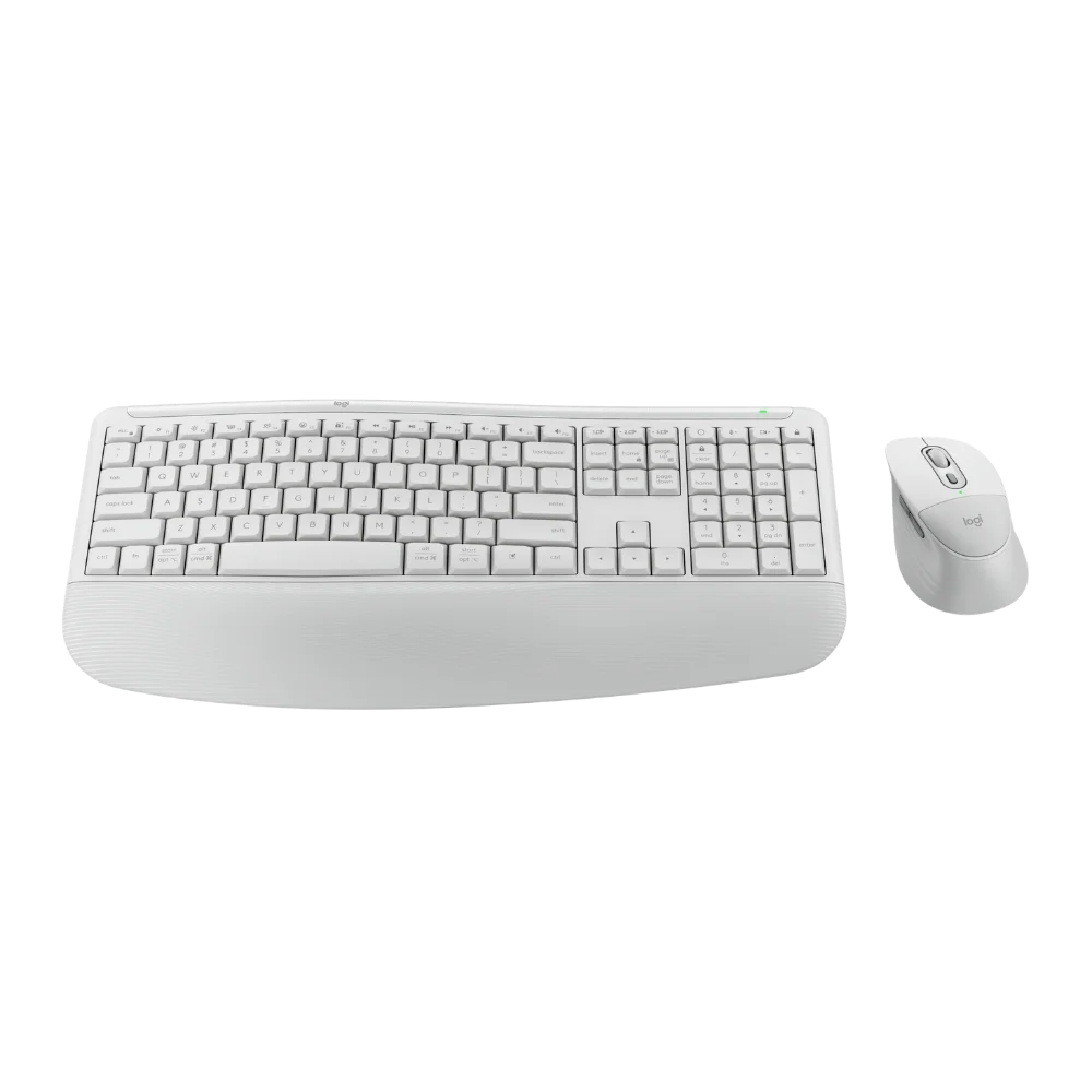 מקלדת ועכבר אלחוטיים דגם Signature Comfort Plus MK880 בצבע לבן מבית Logitech