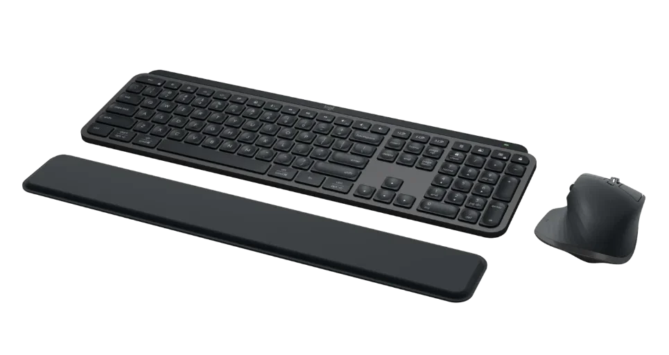 סט מקלדת ועכבר אלחוטיים דגם MX Keys S Combo בצבע אפור כהה מבית Logitech