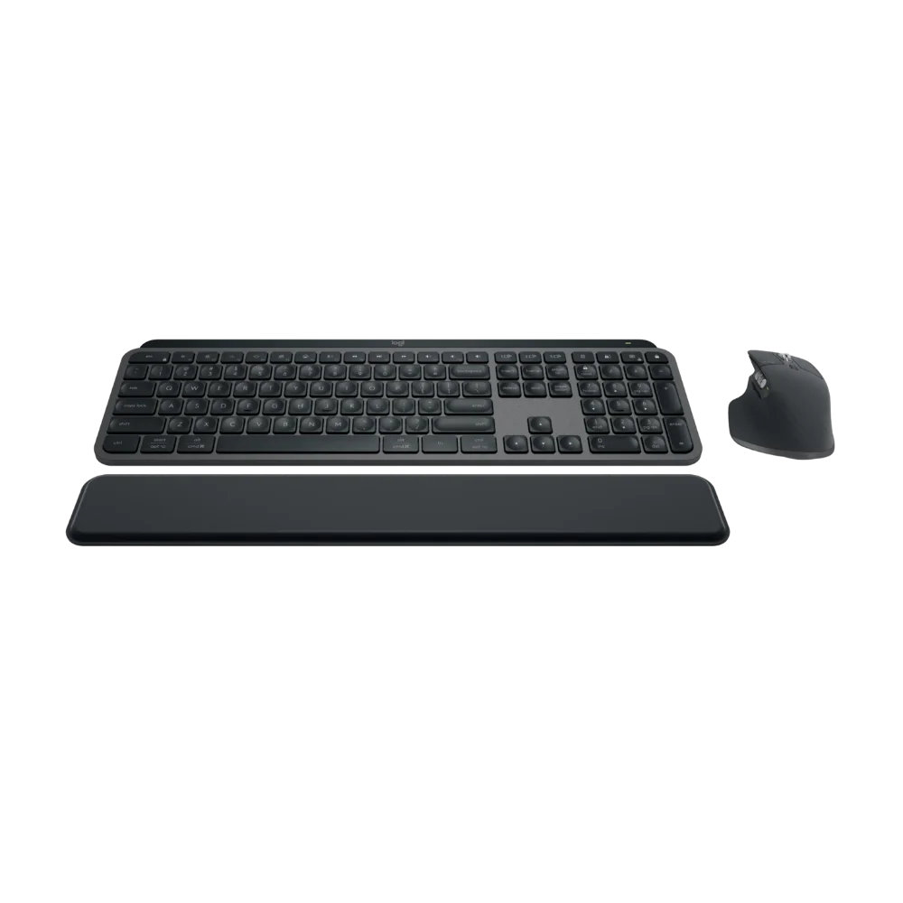 סט מקלדת ועכבר אלחוטיים דגם MX Keys S Combo בצבע אפור כהה מבית Logitech