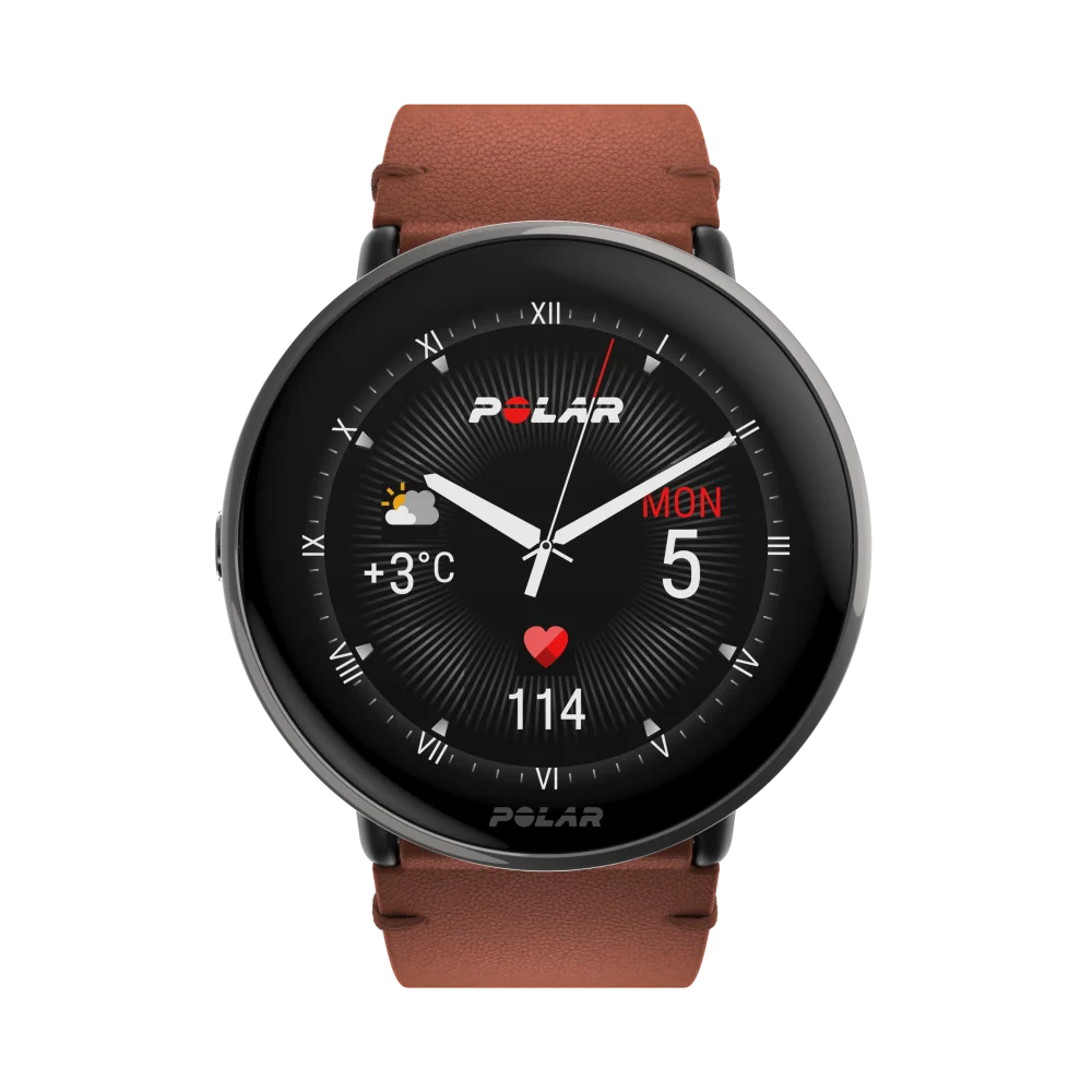 שעון כושר Polar Ignite 3 טיטניום ברונזה עם רצועת עור