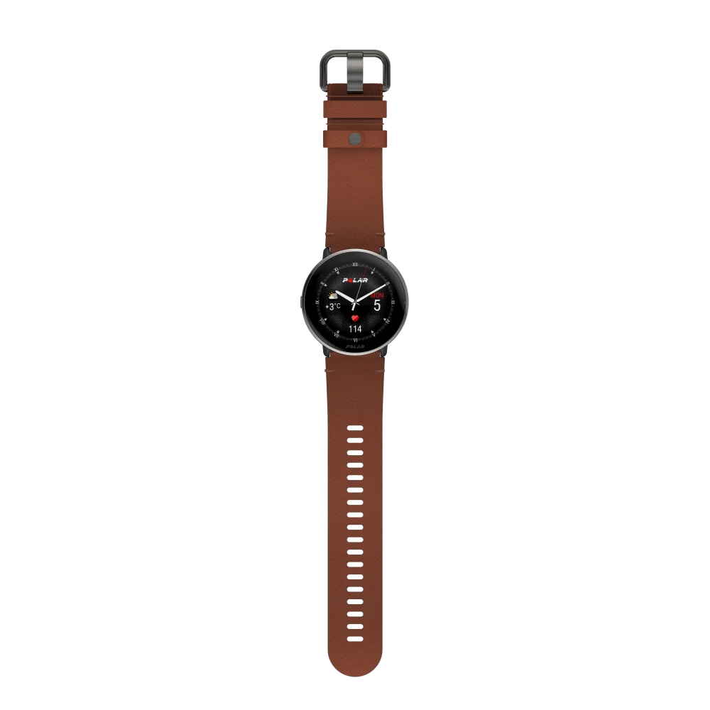 שעון כושר Polar Ignite 3 טיטניום ברונזה עם רצועת עור