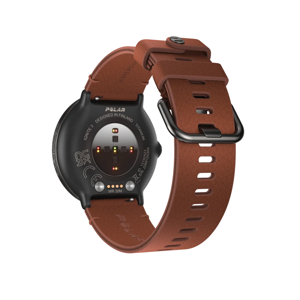 שעון כושר Polar Ignite 3 טיטניום ברונזה עם רצועת עור