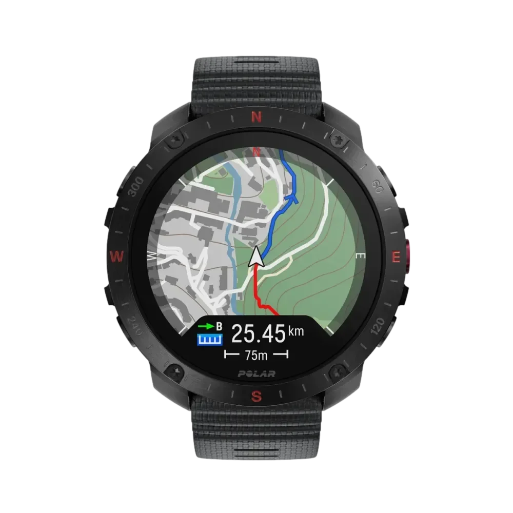 Polar Grit X2 Pro שעון ריצה מתקדם עם GPS בצבע שחור
