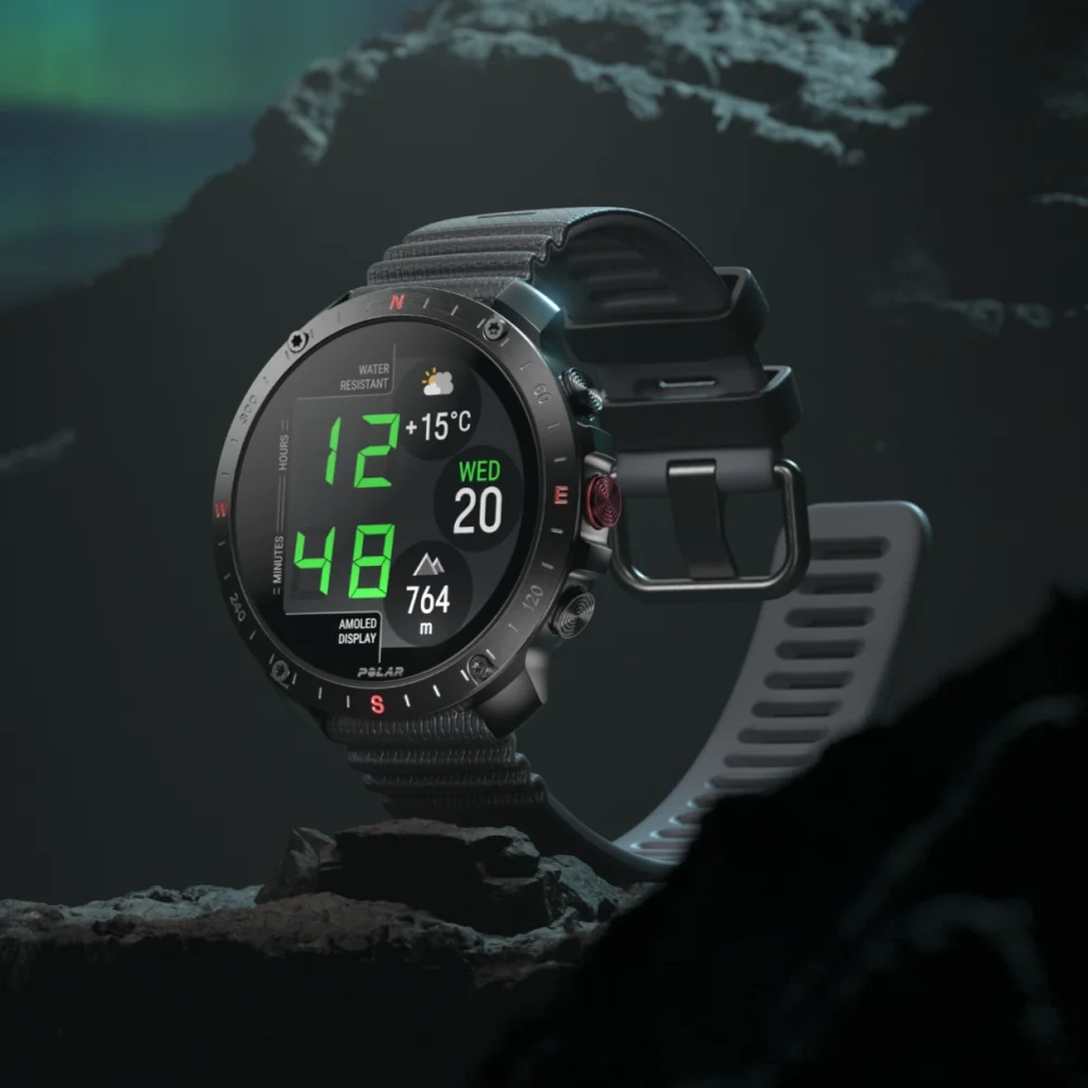 Polar Grit X2 Pro שעון ריצה מתקדם עם GPS בצבע שחור