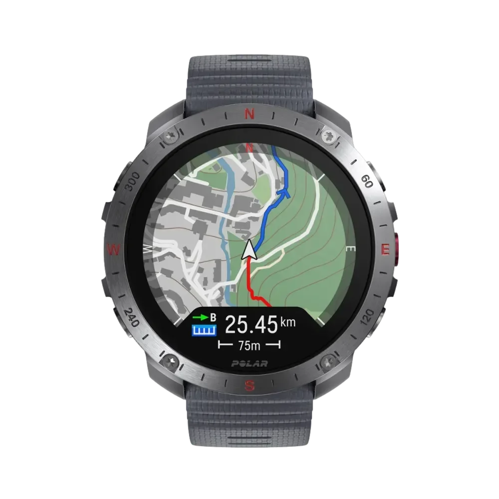 Polar Grit X2 Pro שעון ריצה מתקדם עם GPS בצבע אפור\כסף