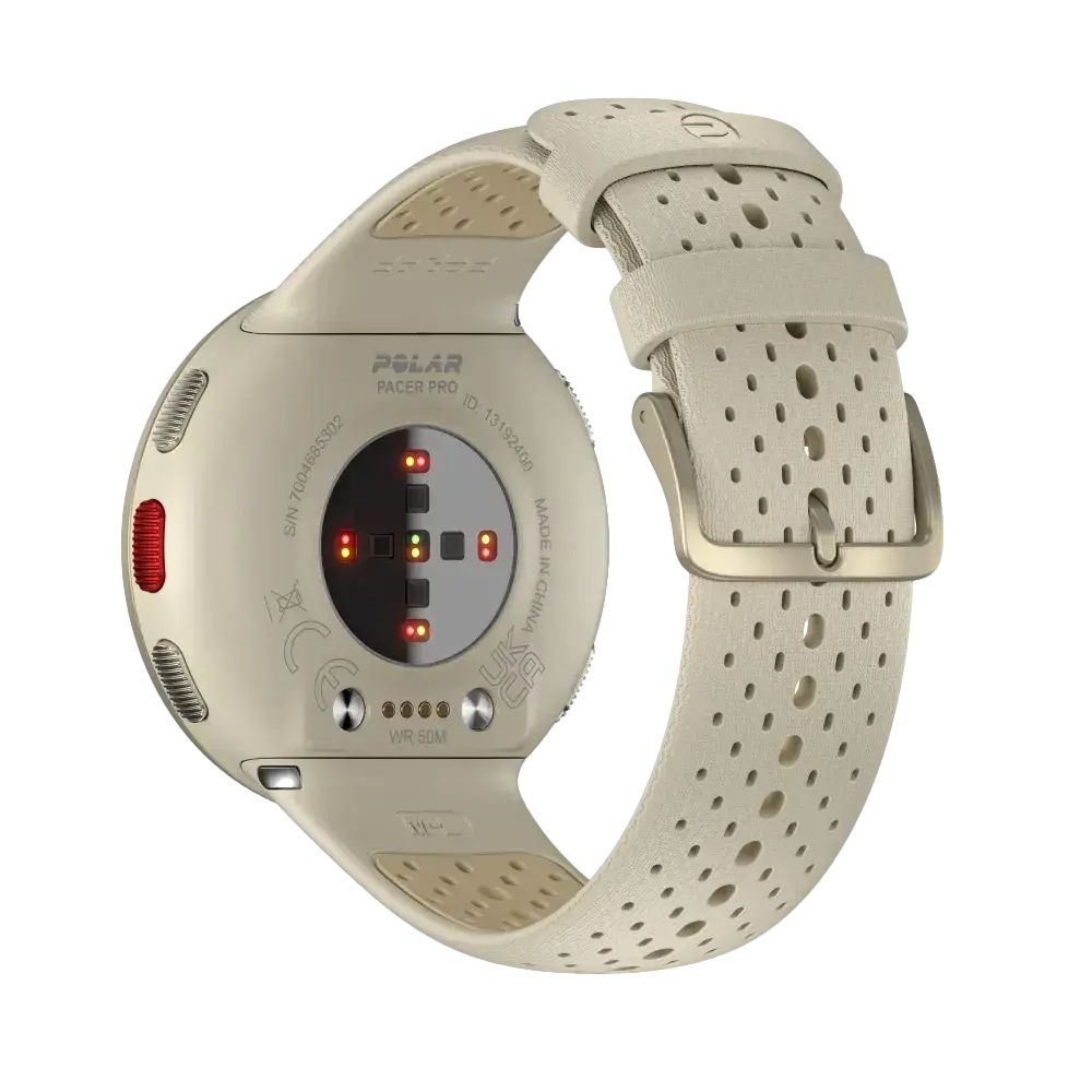 Polar Pacer Pro שעון ריצה מתקדם עם GPS זהב/לבן