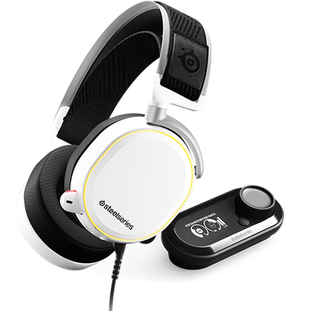 אוזניות גיימרים צבע לבן SteelSeries Arctis ArctisPro+GameDAC
