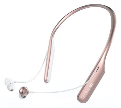 אוזניות סטריאו אלחוטיות לצוואר בצבע Rose Gold MOTOROLA RAP200