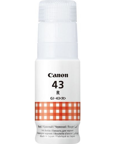 בקבוק דיו אדום כהה מקורי CANON GI43R (3,800 דפים)