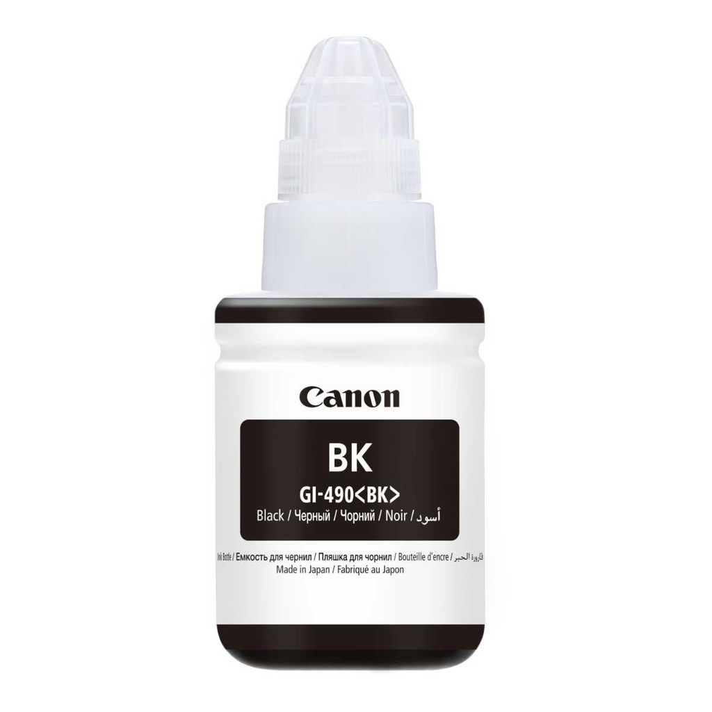 בקבוק דיו מקורי שחור Canon GI490BK (6,000 דפים)
