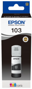 בקבוק דיו שחור מקורי EPSON 103 65ml C13T00S14A (4,500 דפים)
