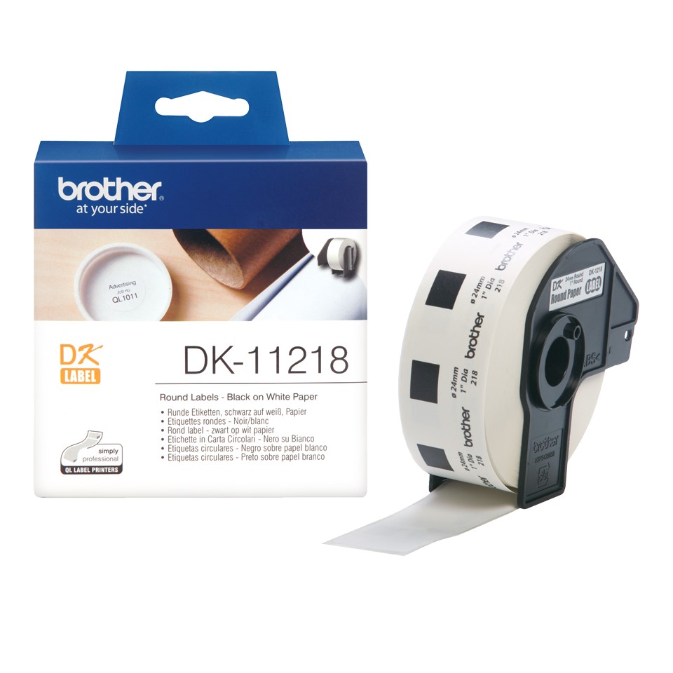 גליל מדבקות מקוריות 24 מ"מ brother DK-11218 (כמות 1,000 יח')