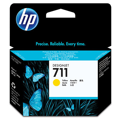 ראש דיו צהוב מקורי HP 711 CZ132A (29 מ"ל)
