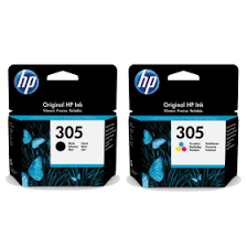 זוג ראשי דיו מקוריים HP 305