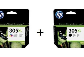 זוג ראשי דיו מקוריים HP 305XL