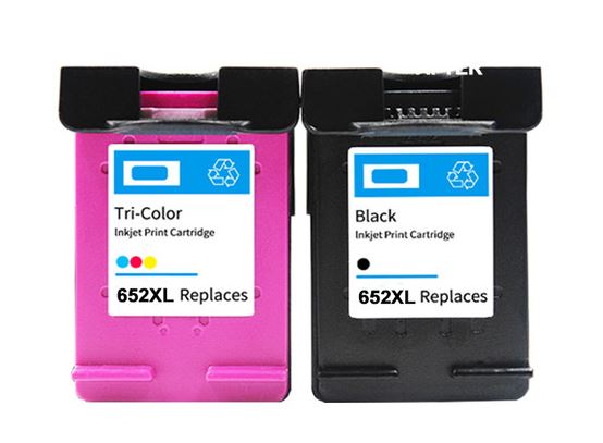 סט ראשי דיו שחור וצבעוני תואם 652 HP