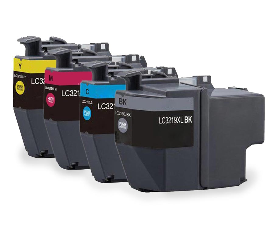 סט 4 ראשי דיו תואמים Brother LC3219XL