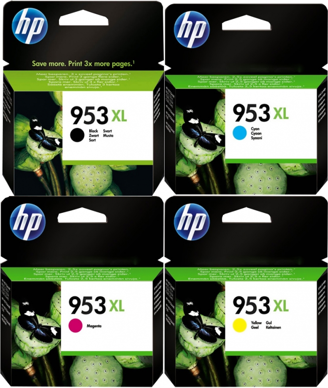 סט ראשי דיו מקורי HP 953XL