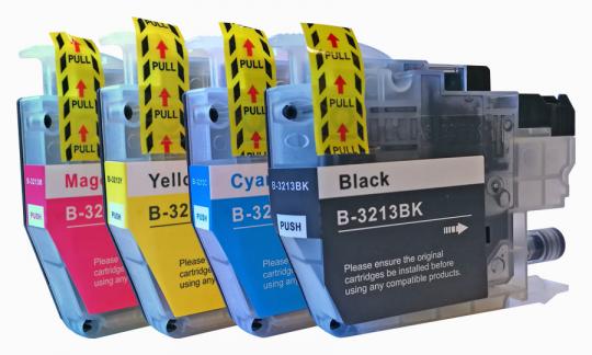 סט ראשי דיו תואם Brother LC3213