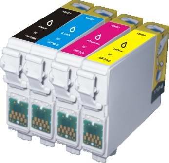 סט ראשי דיו תואמים EPSON T-0921+T-0922 +T-0923 +T-0924