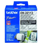 מדבקות BROTHER DK-22113 סרט רציף-ויניל-שקוף