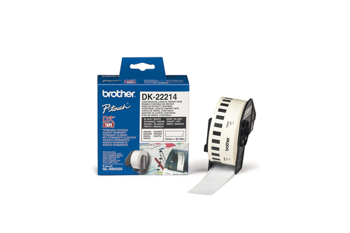 מדבקות מקוריות רציף רוחב 12מ"מ אורך 30.48 מטר Brother DK-22214