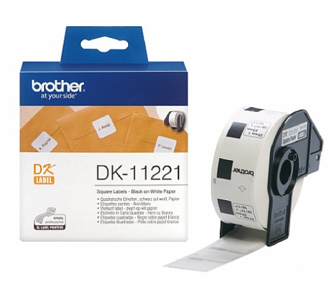 גליל מדבקות מקוריות מידות 23*23 מ"מ BROTHER DK11221 (כמות 1,000) 
