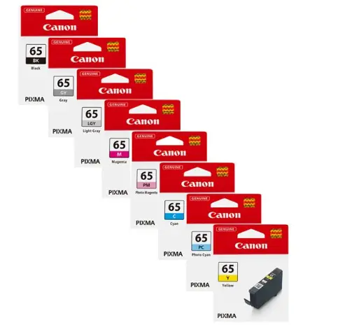 סט 8 מיכלי דיו מקוריים Canon CLI65