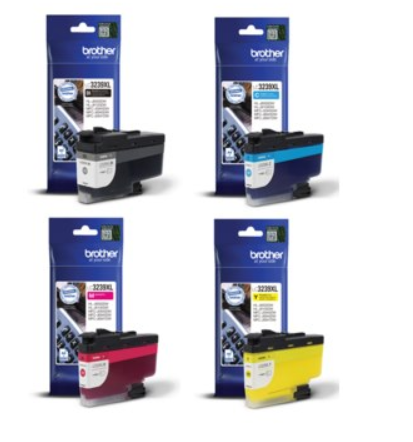 סט 4 ראשי דיו מקוריים BROTHER LC3239XL 