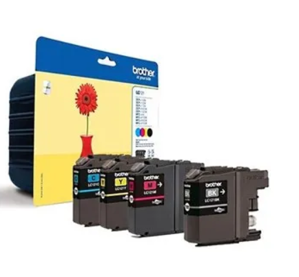 סט ראשי דיו מקורי Brother LC121