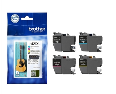 סט ראשי דיו מקורי Brother LC421XL