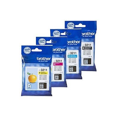 סט ראשי דיו מקוריים Brother LC3211