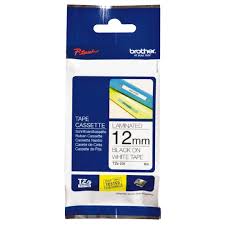 TZe-231 סרט מקורי למדפסת מדבקות 12 ממ כתב שחור/סרט לבן Brother