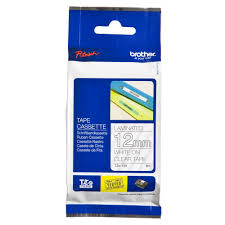 TZe-135 סרט מקורי למדפסת מדבקות 12 ממ כתב לבן/סרט שקוף Brother