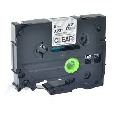 TZe-315 סרט תואם למדפסת מדבקות 6 ממ כתב לבן/סרט שחור Brother