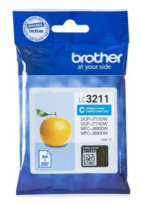 ראש דיו כחול מקורי Brother LC3211C (200 דפים)
