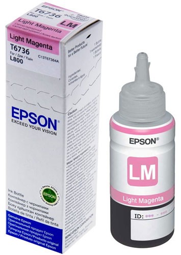 דיו למדפסת EPSON T6736 לייט מגנטה מקורי (70מ"ל/1,800 דפים)