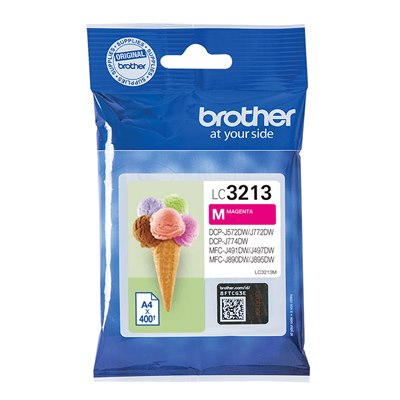 ראש דיו אדום מקורי Brother LC3213M (400 דפים)