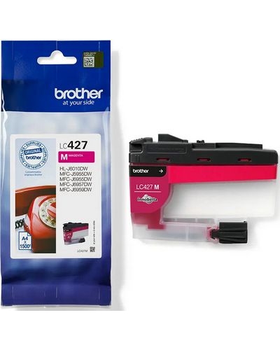 ראש דיו אדום מקורי Brother LC427M