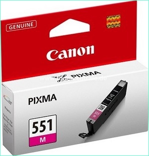 ראש דיו אדום מקורי Canon CLI551M (319 דפים)