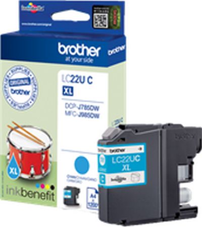 ראש דיו כחול מקורי Brother LC-22UC XL