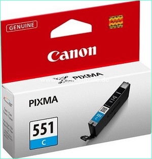 ראש דיו כחול מקורי Canon CLI551C (332 דפים)