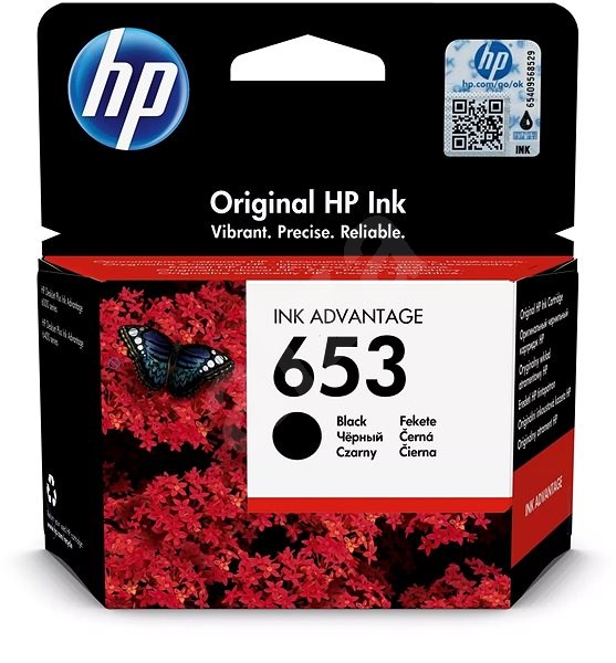 ראש דיו מקורי שחור HP 653 3YM75AE