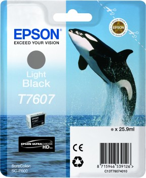 ראש דיו מקורי שחור בהיר Epson T7607 25.9ML (25.9 מ"ל) 