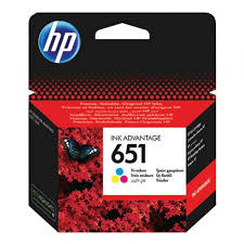 ראש דיו צבעוני מקורי HP C2P11A 651 (300 דפים)