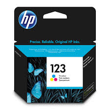 ראש דיו צבעוני מקורי HP F6V16AE 123 (100 דפים)