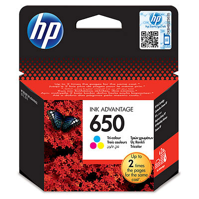 ראש דיו צבעוני מקורי HP CZ102AE-650 (200 דפים)